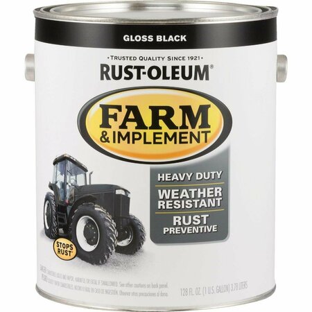 RUST-OLEUM 1 Gallon Black Gloss Farm & Implement Enamel 280165